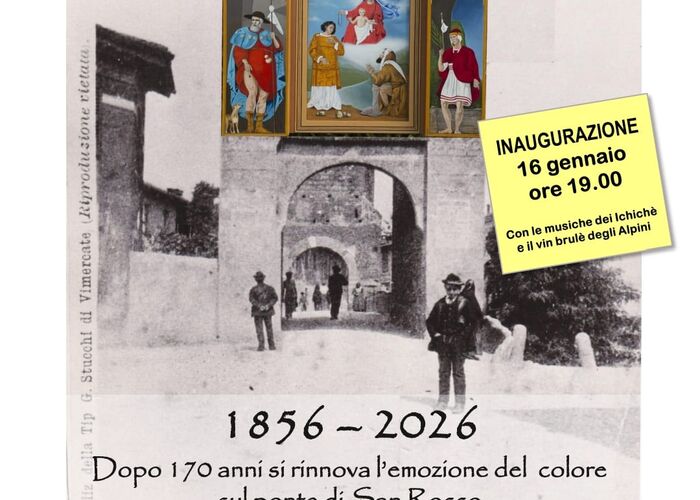 Gennaio 2026. Dopo 170 anni, rivivono i dipinti del ponte di S. Rocco.
